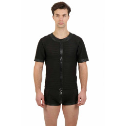 Loveshop dans le 63 La Gaterie T Shirt Noir Rayé Transparence