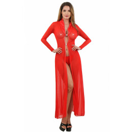 Loveshop dans le 63 La Gaterie Déshabillé Long Rouge Micro