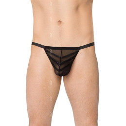 Loveshop dans le 63 La Gaterie String noir bandes wetlook