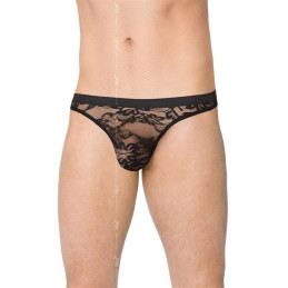 Loveshop dans le 63 La Gaterie String noir dentelle devant Homme