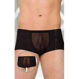 Loveshop dans le 63 La Gaterie Boxer noir micro résille devant