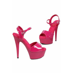 Sandales à plateau vernis Fushia