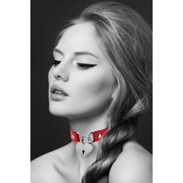Loveshop dans le 63 La Gaterie Collier Rouge Ras de Cou Cadenas